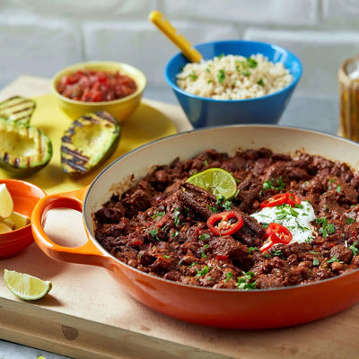 Beef Chuck Chilli with Grilled Avocado Recipe