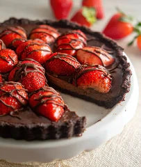 Chocolate Ganache Tart with Strawberries