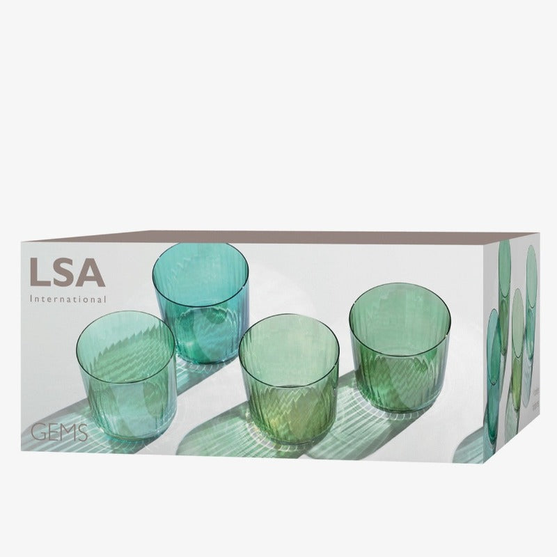 LSA Gems Tumbler 310ml Assorted Jade (4 Pack) (7127134404666)