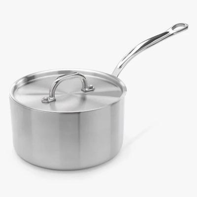 Samuel Groves Classic Non-Stick Stainless Steel Triply Saucepan with Lid (7210671767610)