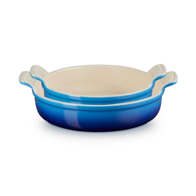 Le Creuset Stoneware Round Baking Dish Set 20cm & 24cm (7118630158394)