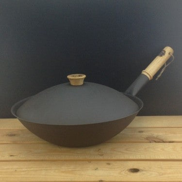 Netherton 13" Spun Iron Small Wok with Lid - Art of Living Cookshop (6623067603002)