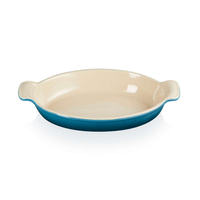 Le Creuset Stoneware Heritage Oval Dish 28cm Deep Teal (6892255739962)