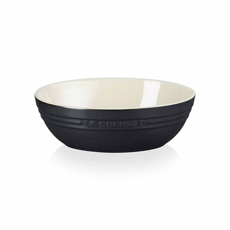 Le Creuset Pasta / Salad Serving Bowl Oval 29cm Satin Black Art of