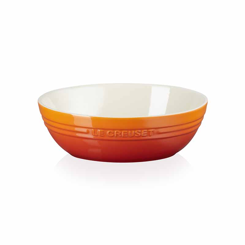 Le Creuset Pasta / Salad Serving Bowl Oval 29cm Volcanic Art of
