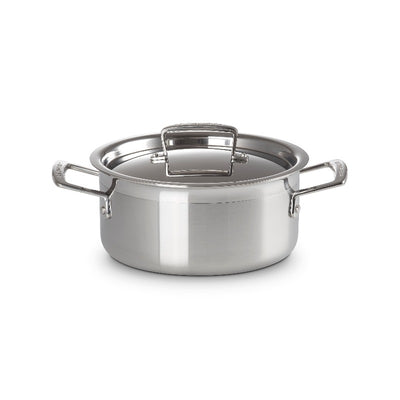 Le Creuset 3-ply Stainless Steel Shallow Casserole 20cm (7046425411642)