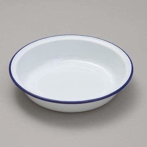 Falcon Enamel Round Pie Dish 20cm Blue White - Main Image