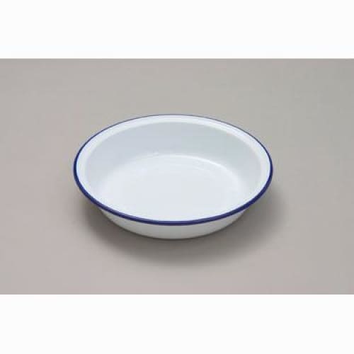 Falcon Enamel Round Pie Dish 22cm Blue White