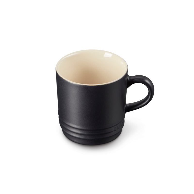 Le Creuset Stoneware Cappuccino Mug 200ml Satin Black (7005449551930)