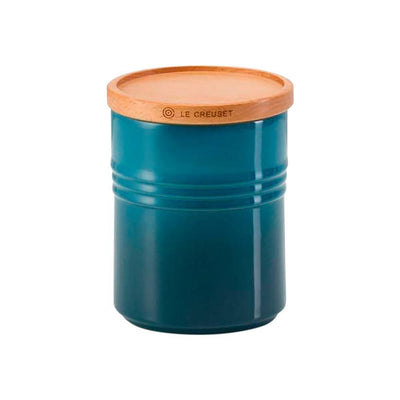 Le Creuset Stoneware Medium Storage Jar Deep Teal - Art of Living Cookshop (4526181941306)