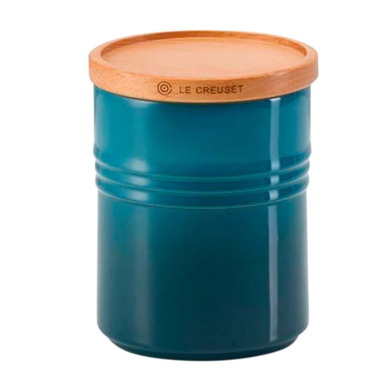 Le Creuset Stoneware Medium Storage Jar Deep Teal (4526181941306)