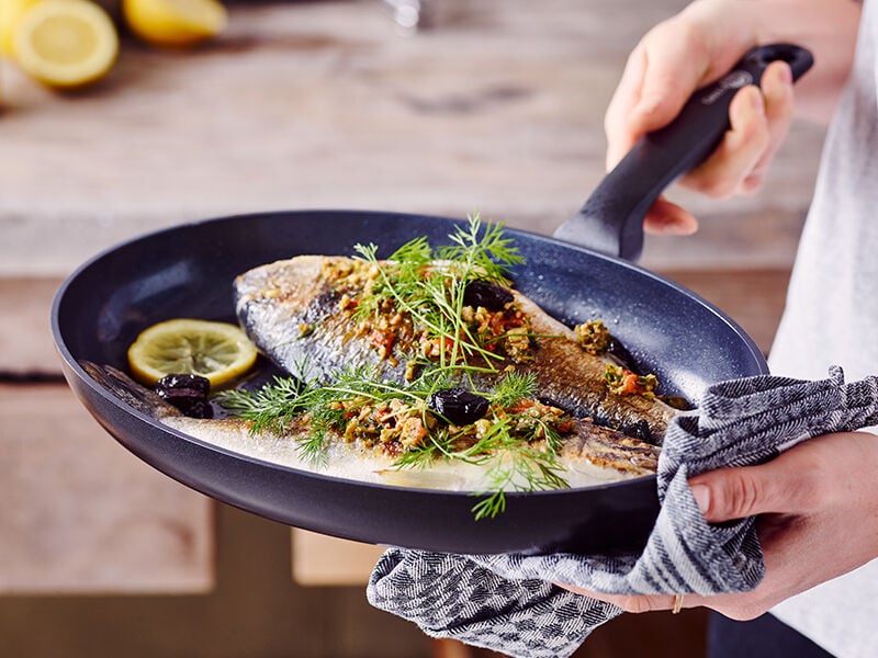 Fried Fish with Herb Butter