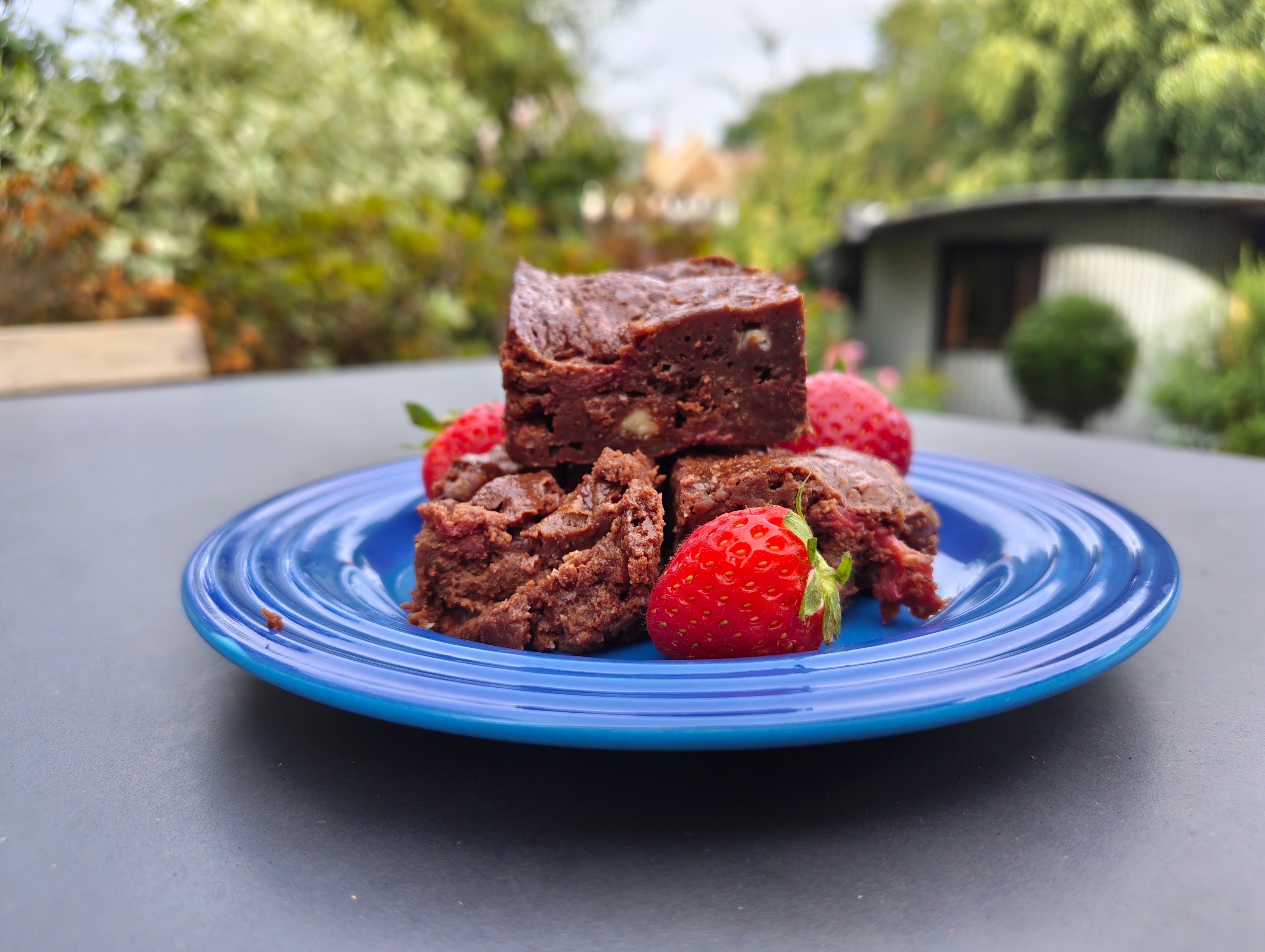 Jeanne's Chocolate & Strawberry Brownies