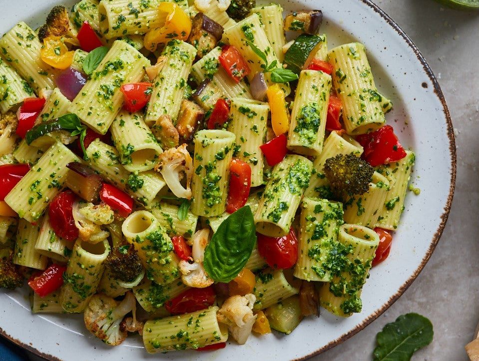 Mediterranean Vegetable and Pesto Pasta