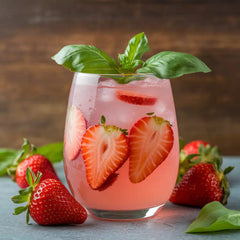 Strawberry, Basil and Ginger Cooler