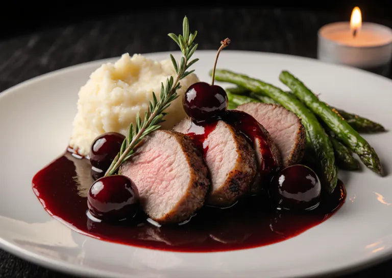 Pan-Seared Duck Breast with Cherry Port Sauce