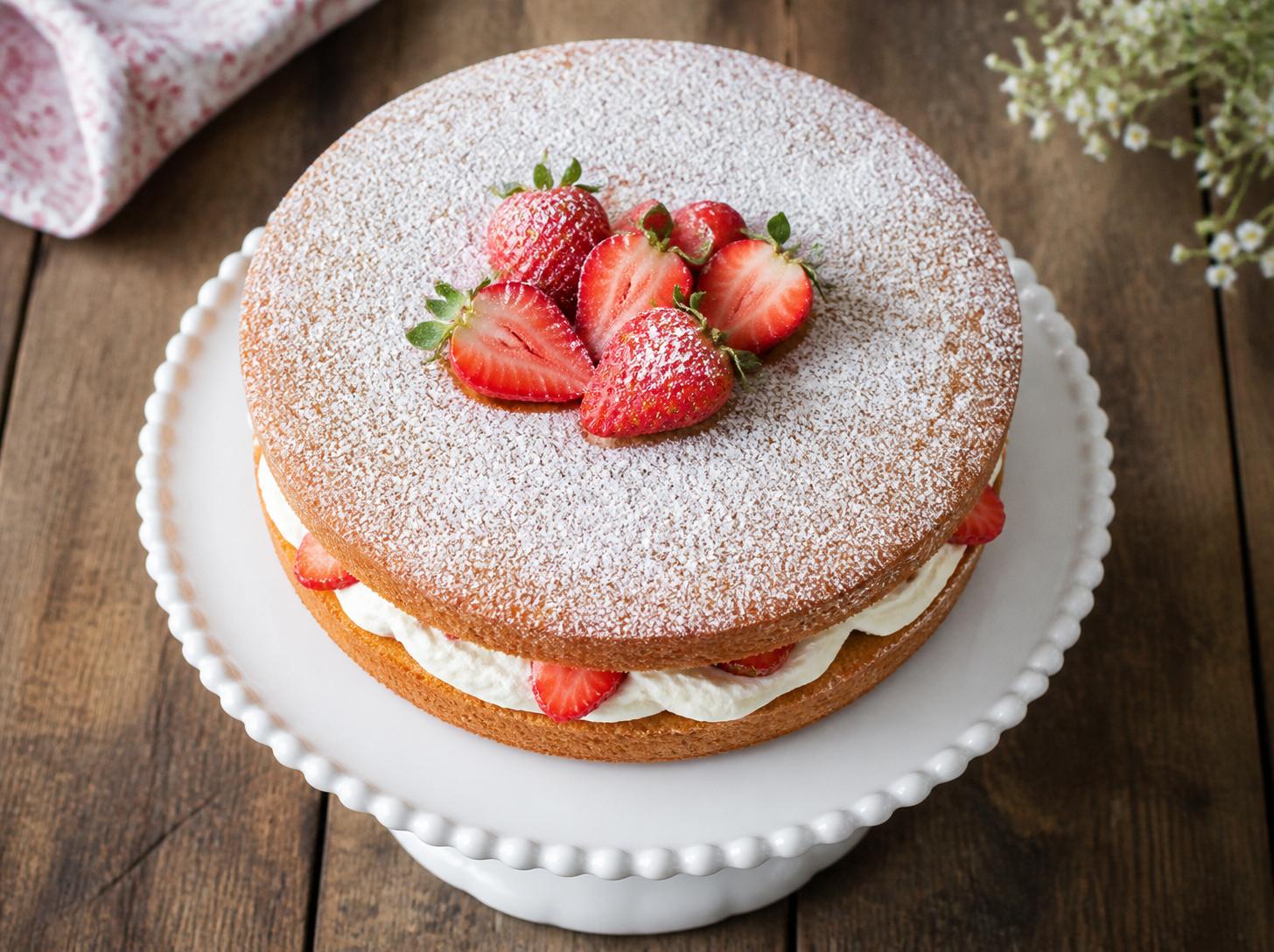 Strawberry & Cream Sandwich Sponge