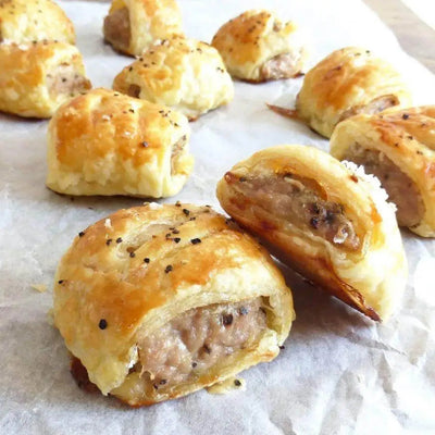 Em's Cheddar, Pickle and Onion Sausage Rolls Recipe