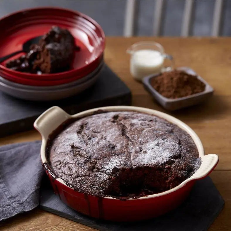 Self-saucing Chocolate & Cherry Sponge Pudding
