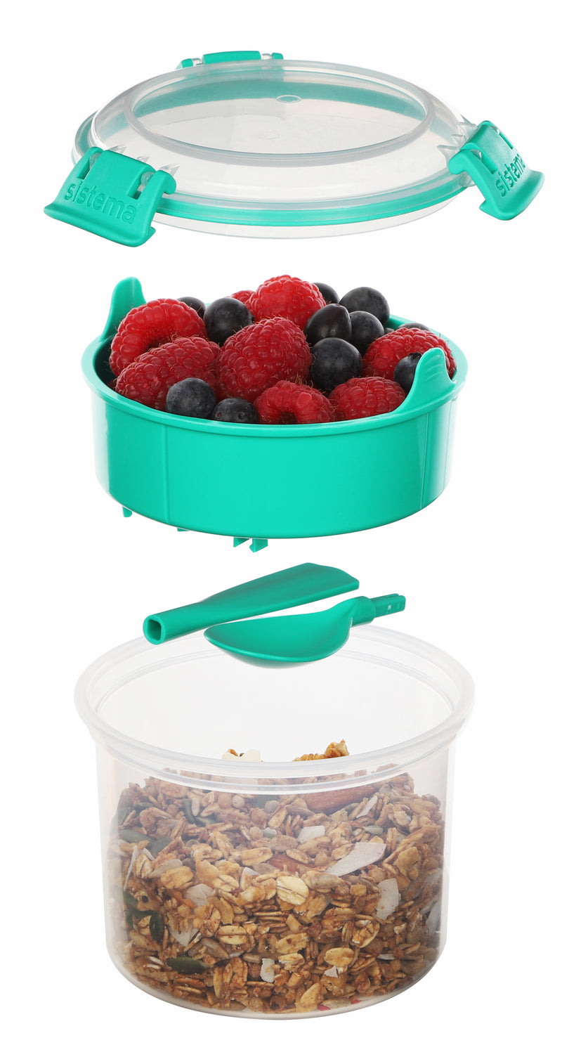 Dexam Sistema Breakfast To Go Round Box 530ml Assorted Colours
