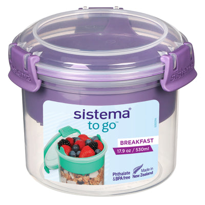 Dexam Sistema Breakfast To Go Round Box 530ml Assorted Colours