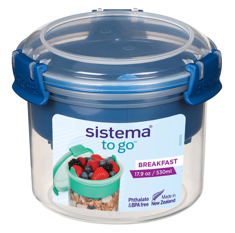 Dexam Sistema Breakfast To Go Round Box 530ml Assorted Colours