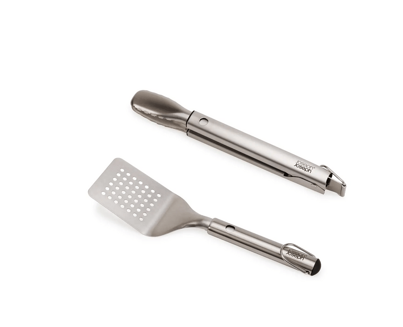 Joseph Joseph GrillOut 2-Piece Stainless-Steel BBQ Turner & Tongs Set (15153277501818)