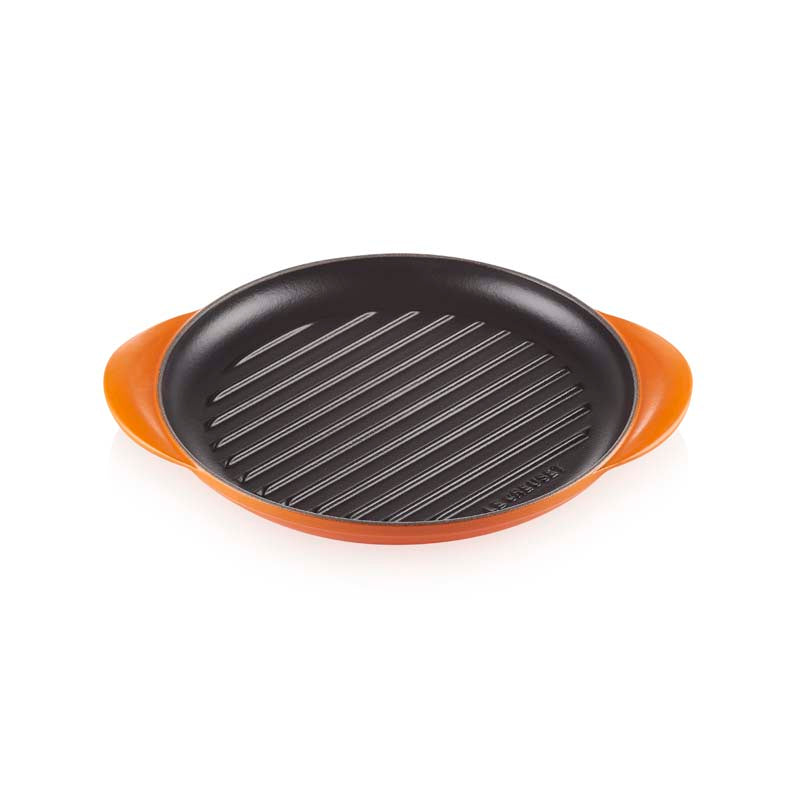 Le Creuset Classic Cast Iron Round Grill 25cm Volcanic (2383055224890)