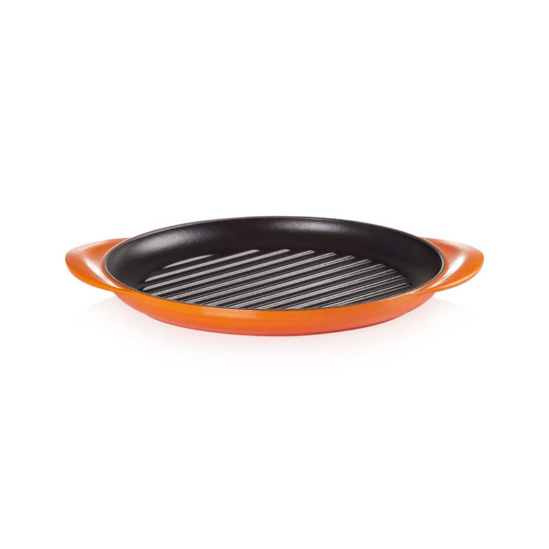 Le Creuset Classic Cast Iron Round Grill 25cm Volcanic (2383055224890)