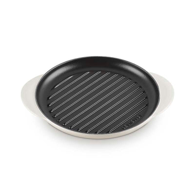 Le Creuset Classic Cast Iron Round Grill 25cm Meringue (4404510752826)