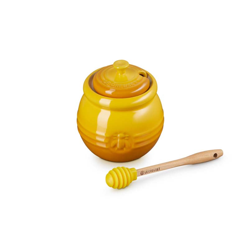 Le Creuset Honey Pot and Dipper Nectar (7085530644538)