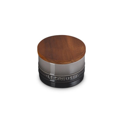Le Creuset Stoneware Storage Jar with Wooden Lid 0.2L Flint (14931696189818)