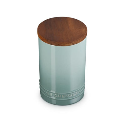 Le Creuset Stoneware Storage Jar with Wooden Lid 0.2L Flint (14931696189818)