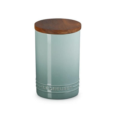 Le Creuset Stoneware Storage Jar with Wooden Lid 0.2L Flint (14931696189818)