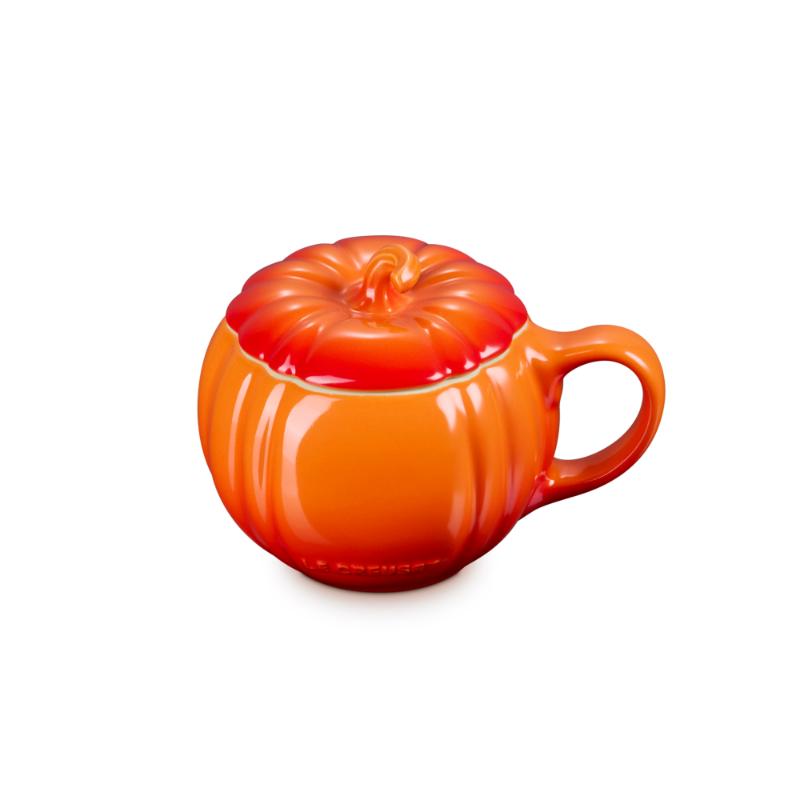 Le Creuset Stoneware Pumpkin Mug with Lid 400ml