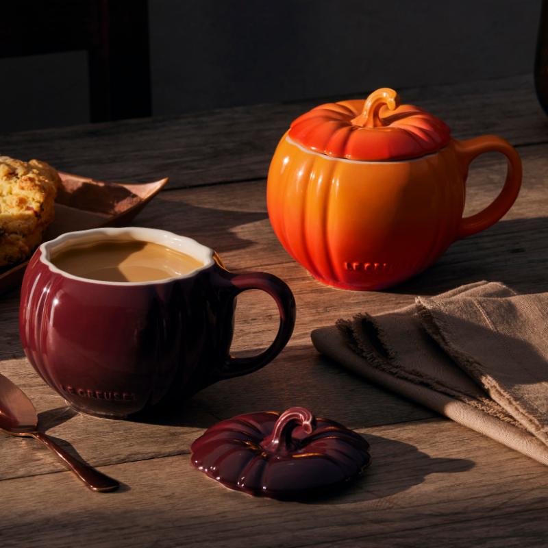 Le Creuset Stoneware Pumpkin Mug with Lid 400ml
