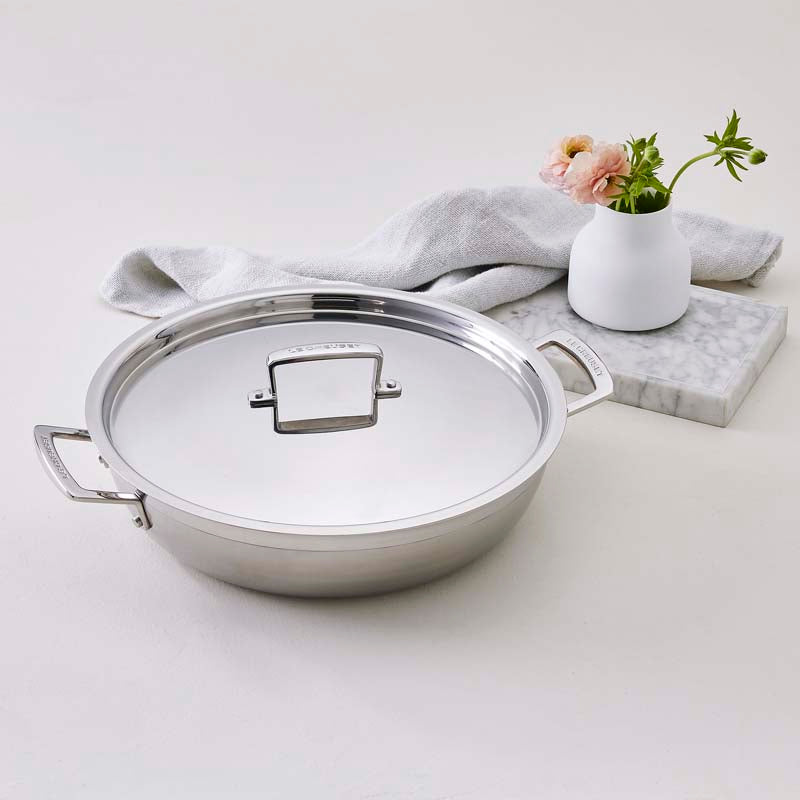 Le Creuset 3-ply Stainless Steel Shallow Casserole – Art of Living