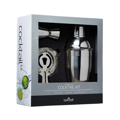 Barcraft Cocktail Shaker Set 3 Piece Stainless Steel (6554461306938)