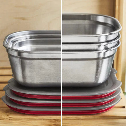 Black & Blum Stainless Steel Meal Prep Food Box - Set of 3 (15175094665594)