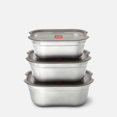 Black & Blum Stainless Steel Meal Prep Food Box - Set of 3 (15175094665594)