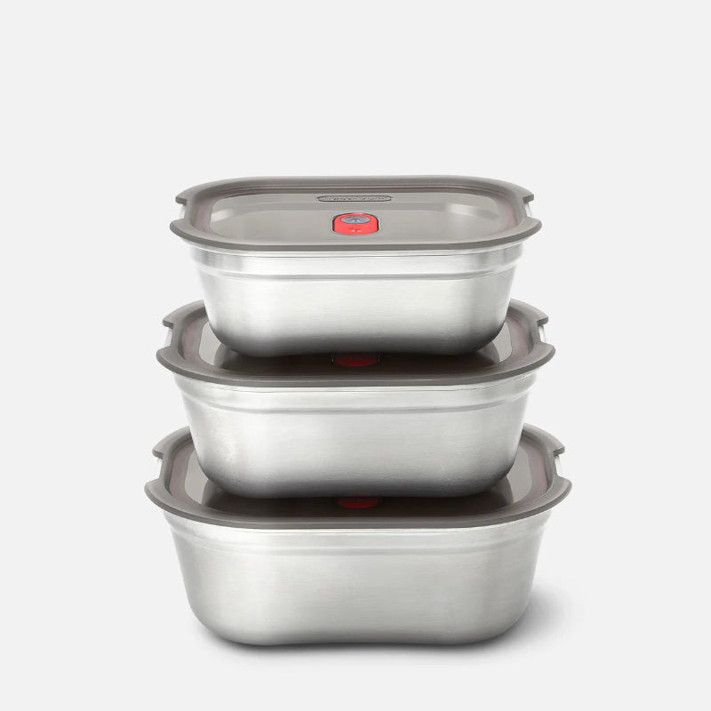 Black & Blum Stainless Steel Meal Prep Food Box - Set of 3 (15175094665594)