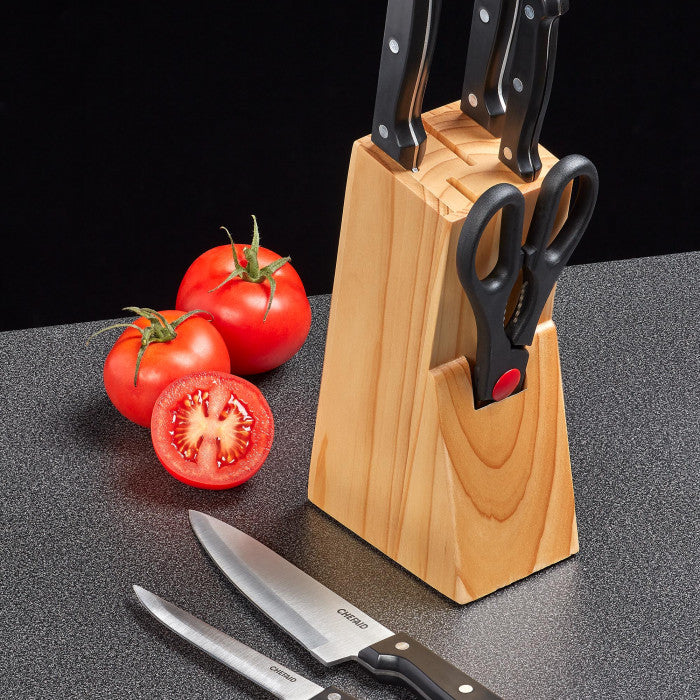 Chef Aid Pine Knife Block Set (7208839512122)
