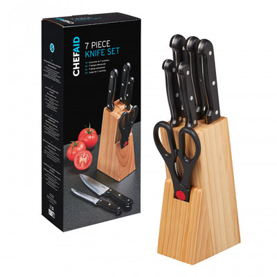 Chef Aid Pine Knife Block Set (7208839512122)