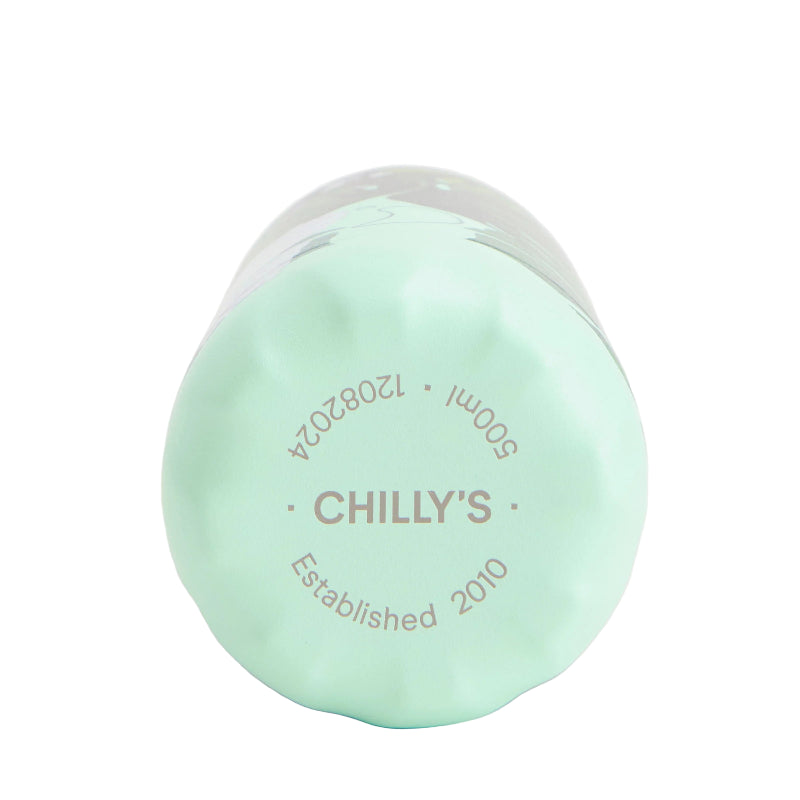 Mint green container with &