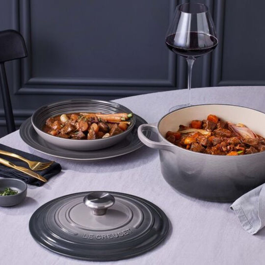 Classic Beef Bourguignon in enamelled cast iron