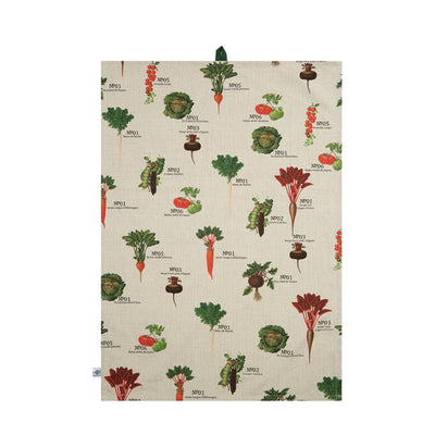 Dexam RHS Benary Vegetables Set of 2 Tea Towels - Stone (261248) (7135053643834)
