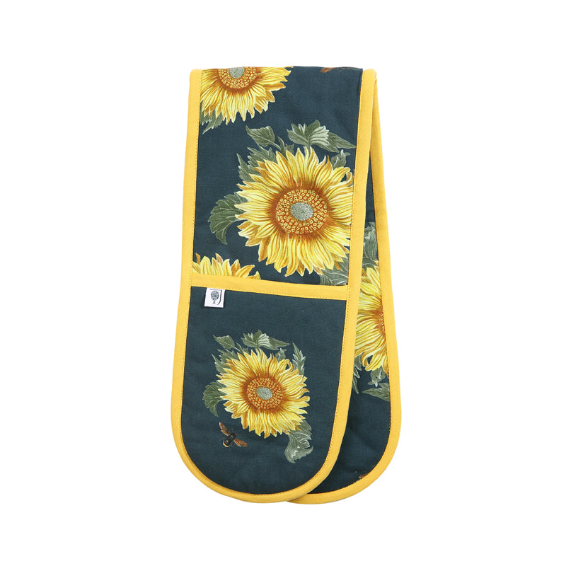 Dexam RHS Sunflower Double Oven Gloves - Navy (7135053938746)