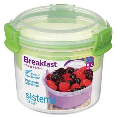 Dexam Sistema Breakfast To Go Round Box 530ml Assorted Colours (2368262078522)