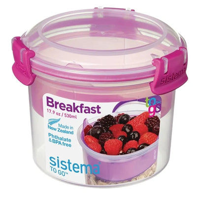 Dexam Sistema Breakfast To Go Round Box 530ml Assorted Colours (2368262078522)