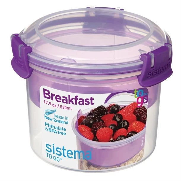 Dexam Sistema Breakfast To Go Round Box 530ml Assorted Colours (2368262078522)